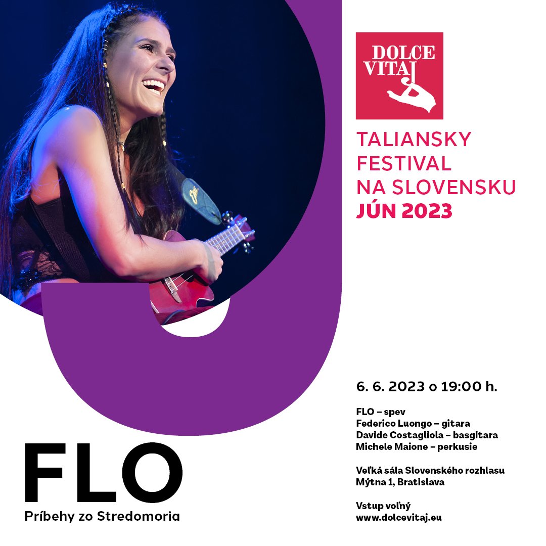 FLO a jej Príbehy zo Stredomoria otvoria hudobnú sekciu 16. ročníka festivalu Dolce Vitaj